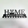 Venta caliente transfronteriza fila de ganchos para almacenamiento de letras HOME ganchos de cocina estante colgante para almacenamiento de llaves del hogar metal de hierro forjado