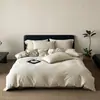 2026 Novo Conjunto de Quatro Peças Jacquard de Algodão 100% Puro Espesso Leve de Luxo High-End para Casa Conjunto de Quatro Peças de Cetim Amigo da Pele