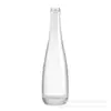 Botella de Vidrio para Bebida de Agua Mineral Lista para Usar al por Mayor Transparente Redonda Botella Secundaria Botella Vacía Se Puede Imprimir con Logo Empaque