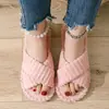 Pantuflas de pana con cordón de algodón cruzado para otoño e invierno, pantuflas cálidas, silenciosas, antideslizantes y de suela suave para el hogar en interiores para hombres y mujeres