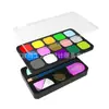 Atacado de Fábrica Transfronteiriço Conjunto de Tinta Facial à Base de Água com 15 Cores Caixa de Pigmento Camada Dupla Pintura Corporal Presente de Feriado