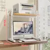 Estante de Almacenamiento para Impresora, Soporte Ajustable para Host de Computadora, Estante para Gabinete de Escritorio, Estante de Almacenamiento en Niveles para Escritorio