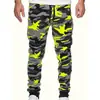 Calças cargo camufladas transfronteiriças, calças de trabalho masculinas de corte solto, calças compridas casuais, disponíveis em várias cores, calças casuais atléticas masculinas
