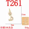 Colar Brincos Pingente Letra Minúscula DIY Diamante Microcravejado Ouro 18K Preservação de Cor Popular Transfronteiriço Joias Pingente de Cobre Puro