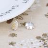 Aretes de flores estilo japonés-coreano temperamento simple Loto Dorado aretes de plata lisa aretes creativos estilo coreano joyería para la oreja