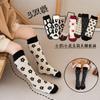 Calcetines de Pantorrilla para Niños, Nuevos Productos de Otoño e Invierno, Calcetines Lindos de Oso Fresa, Algodón Peinado, Calcetines Dulces sin Talón para Niñas
