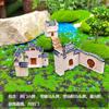 Modelo de Casa Huizhou em Estilo Chinês Jiangnan Construção de Casa Micro-Paisagem Pequenos Ornamentos Bonsai Aquário Rochoso Decoração de Paisagismo