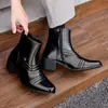 Botines Chelsea para Hombre 2026 Tendencia Británica Retro Casual de Caña Alta Piel Zapato Peluquero Punta Fina Botines Cortos