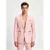 Blazer cruzado de un botón para hombre de comercio exterior, estilo coreano moda juvenil casual con bloques de color ajustado chaqueta de un solo pecho para hombre