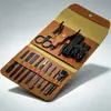 Conjunto de Cortadores de Unha de Aço Inoxidável Transfronteiriço com 16 Peças, Cortadores de Unha Portáteis, Conjunto de Tesouras de Unha, Ferramentas de Manicure