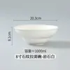 Tigelas Atacado com Logo Personalizado, Tigelas de Abóbora para Ramen com Padrão de Pedra, Louça Cerâmica Atacado Hotel Restaurante de Alta Qualidade com Formato Irregular Preto e Branco