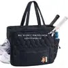 Bolsa de Tenis Acolchada Transfronteriza Rpet Bolso de Hombro Acolchado Estilo Coreano Bolsa de Tenis de Plumas Rpet Fábrica Personalizada