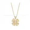 Versão correta do colar BV Yongzhanhua, 6A cravejado com diamantes, banhado espessamente com ouro maciço 18k, corrente para clavícula em prata pura ouro rosa, disponível para dropshipping