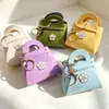 Chaveiro de bolsa de couro, porta-moedas mini fofo estilo ins, chaveiro pingente para estojo de fone de ouvido atacado