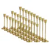 Portavelas de metal color cobre directo de fábrica, bestseller transfronterizo de Amazon, juego de varias piezas de portavelas de hierro para decoración de mesa