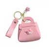 Porta-moedas de Couro Fofo Sanrio Chaveiro Acessório para Mochila Pingente Porta-cartões Estojo para Fones de Ouvido Chaveiro Pequeno Presente