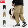 Calça Casual de Trabalho Personalizada Primavera/Verão para Homens com Bolsos Grandes, Calça Longa Solta de Marca Tendência, Calça Jogger Versátil