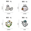 Broche Original de Fantasma de Halloween Dibujo Animado Diablillo Divertido Accesorios de Decoración para Mochila Chaqueta Insignia de Aleación Esmaltada de Imitación