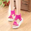 Gran cantidad en stock sandalias verano mujer zapatos estudiante lana tejida poliuretano sandalias dama venta al por mayor