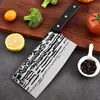 Cuchillo de corte forjado a mano de acero inoxidable cuchillo de corte afilado para el hogar cuchillo de puesto multiusos para cortar carne en la cocina