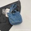 Nova bolsa jeans bordada para mulheres de grande capacidade bolsa de ombro casual para todos os jogos bolsa de classe de estudante universitário