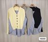 Cardigan Tricotado Listrado com Costura Falsa de Duas Peças, Estilo Hot Girl, Novo para Primavera e Outono, Estilo Coreano, Slim, Moda, Suéter Versátil para Mulheres