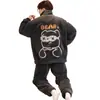 Pijama de Coral para Hombre, Invierno, Cuello Alto, Cremallera, Estilo Nuevo, Adolescentes, Estudiantes de Secundaria, Cálido, Estilo Otoño/Invierno, Sudadera con Capucha