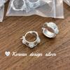 Pendientes Populares de Plata Dongdaemun Coreanos de Plata de Ley S925 con Cuentas de Concha Diseño de Nicho Pendientes de Gama Alta
