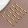 Alfileres en forma de T, alfileres en forma de 9, alfileres de cabeza redonda, chapados en oro de 18K sobre cobre, materiales al por mayor para accesorios de joyería con cuentas hechas a mano DIY
