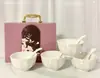 Juego de Cuenco y Cuchara Youli Estilo Chino Yufu Huaying Gama Alta Juego de Vajilla Cerámica Gama Alta Regalos para Eventos Venta al por Mayor