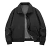 Chaqueta de Trabajo Retro para Hombre Primavera Otoño Nuevo Holgado Casual Tendencia Versátil Cardigan con Solapa Top