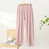 Pantalones de casa cálidos con forro polar, estilo asiático, para mujer, nuevos de otoño e invierno, holgados y cálidos para estar en casa