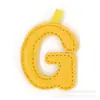 Huayang Nuevo DIY Inglés A- Z Letras Moda Cuero PU Decoraciones Colgante para Llave de Coche Colgante para Bolso Colgante