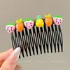 Pente de cabelo penteado de cabeça para baixo novo grampo de cabelo com franja de laço antiderrapante caveira alta estiloso moderno grampo de cabelo lateral com mechas acessório de cabelo