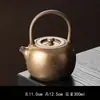 Tetera Cerámica Retro China con Asa Elevable Gran Capacidad Filtro Juego de Té Kung Fu Tetera Individual Dorada Mayoreo