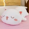 Almofada de Gato Pêssego de Pelúcia Transfronteiriça Boneca Gato Preto e Branco Fofa Deitada Boneca de Pano Grande para Casais para Meninas