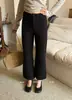 """Pantalones Pierna Espíritu"KAPOKSentido del Diseño Pantalones Cropped Micro-Acampanados Adelgazantes Versátiles Pantalones Casuales 63057"""