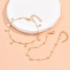 Joias Transfronteiriças, Estilo Praia, Tornozeleira da Moda com Estrela de Pérola Artificial e Strass, Simples e Versátil, Empilhável, Joia para Pé de Luxo Leve para Homens e Mulheres