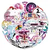 50 piezas de pegatinas creativas de graffiti para deportes de fitness de yoga, gimnasia, refrigerador, cuaderno, patinete, pegatinas impermeables al por mayor