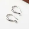 Pendientes Simples de Plata de Ley S925 Gancho para Oreja Colgante de Borla Antigua Vintage Pendientes Hechos a Mano DIY Accesorios para Pendientes