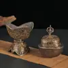 Vasos de Cobre Hechos a Mano Estilo Nepalí Tibetano para Agua y Vino para Uso Doméstico, Ofreciendo una Pieza Decorativa para el Altar, Disponibles en Cuatro Tamaños