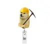 Rollo Acrílico Retráctil Humorístico con Hebilla de Tirar Divertida, Insignia Divertida Fácil de Tirar, Nuevo Diseño de Cabeza de Perro con Clip de Cocodrilo
