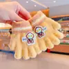 Guantes de Rebaja para Niñas, Nuevo Estilo Otoño e Invierno, Guantes Cálidos y a Prueba de Frío Kuromi de Cinco Dedos para Niños Pequeños y Niños
