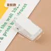 Clipe Transparente de Plástico Acrílico com Adesivo Dupla Face Acessórios de Papelaria Clipe com Adesivo Pasta Caderno Clipe de PP DIY