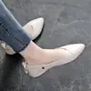 Mocasines Planos Cómodos de Piel Suave 2026 Primavera/Otoño Nuevos Zapatos Pequeños de Cuero Estilo Británico para Mujer con Cordones Puntera Redonda Suela Suave Zapatos para Madres