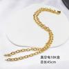 Pulsera collar de acero de titanio en forma de M soporte vacío pulsera no se desvanece joyería hombres y mujeres con oro accesorios de perlas DIY