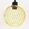 Carcasa de lámpara de viento industrial con patrón de espiral de alambre de hierro, iluminación esférica, ovalada, cilíndrica, con botón simple, fabricada directamente de fábrica
