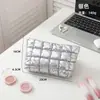 Bolsa de Maquillaje Portátil Acolchada de Venta Caliente Transfronteriza Moderna Bolsa de Almacenamiento Plegada Color Sólido con Patrón de Diamantes Bolso Portátil Casual Estilo Coreano para Mujer