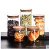 Frasco sellado de vidrio al por mayor de fábrica, frasco de vidrio para té con tapa, frasco de vidrio de borosilicato, frasco de almacenamiento para cocina