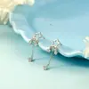 Moda Tendencia Estilo Coreano Pendientes Largos con Borlas de Estrella de Cinco Puntas Pendientes Elegantes Estrella Strass Circonita Pendientes Personalizados